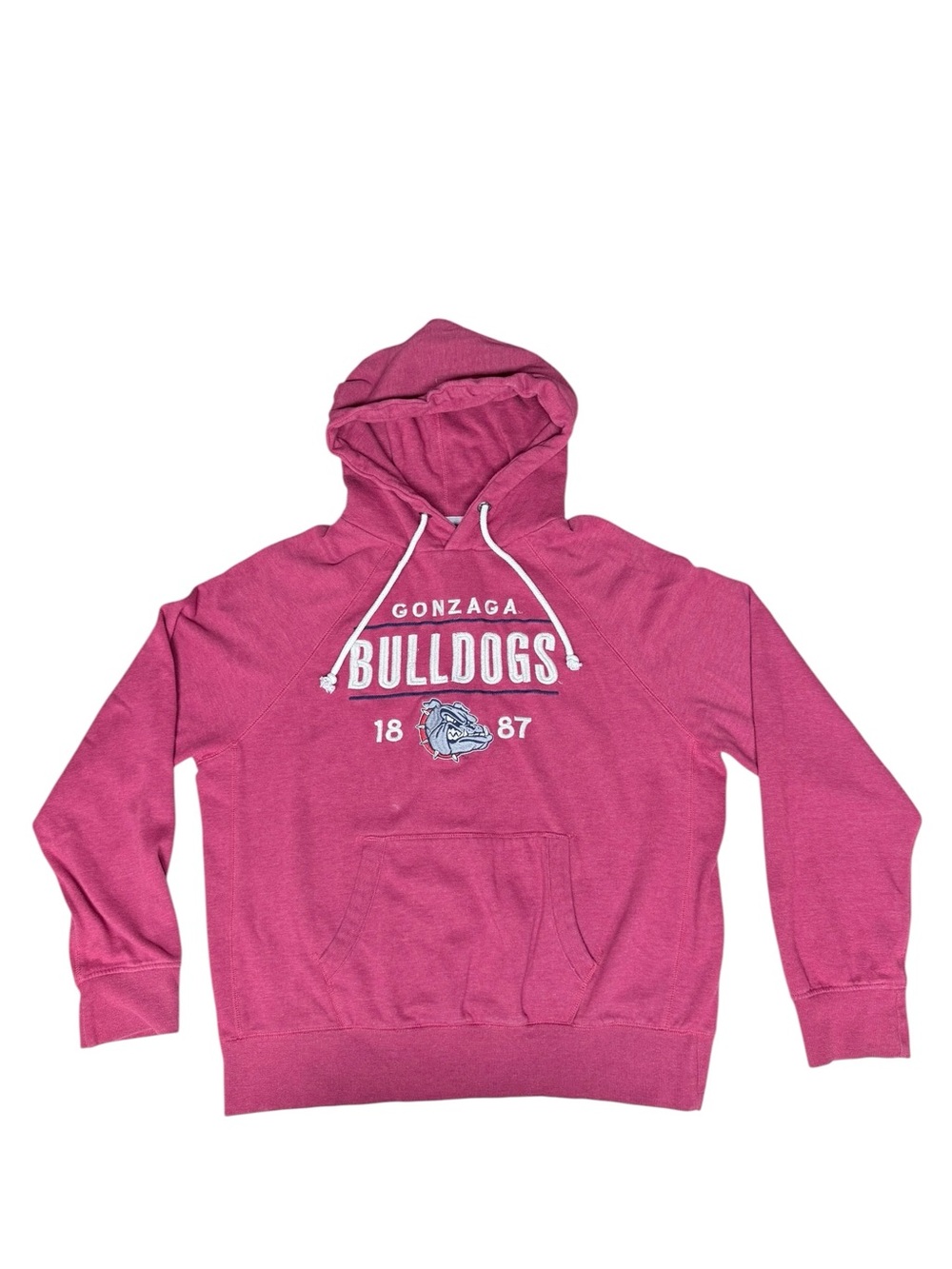 💙❤️ Gonzaga Bulldogs Vintage-Inspired Embroidered Logo Hoodie ❤️💙